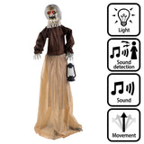 Sorcière Fantôme Lumineuse 165cm - Décoration Halloween Animée