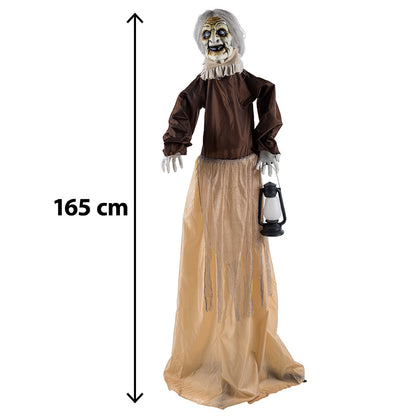 Sorcière Fantôme Lumineuse 165cm - Décoration Halloween Animée