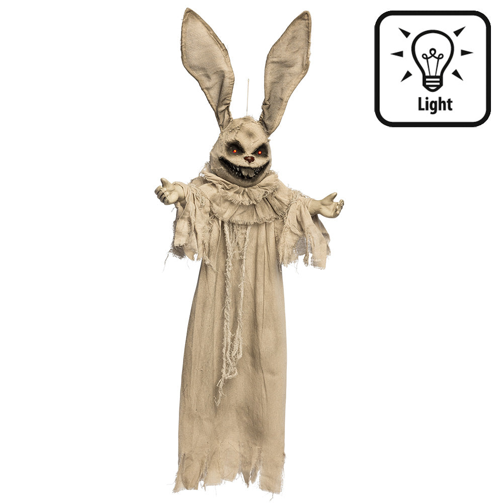 Lapin Fantôme Lumineux 110cm - Décoration Halloween Terrifiante