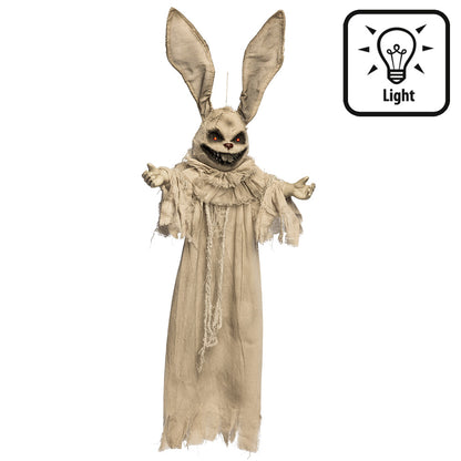 Lapin Fantôme Lumineux 110cm - Décoration Halloween Terrifiante
