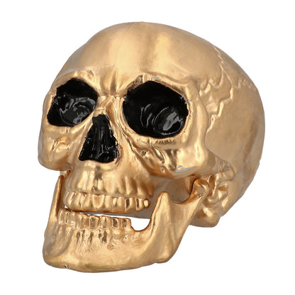 Crâne Doré Géant Décoration Halloween - 30cm