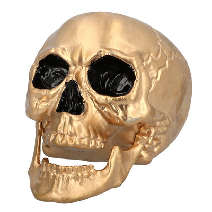 Crâne Doré Géant Décoration Halloween - 30cm