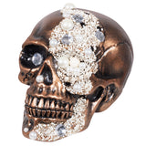 Crâne Décoratif Luxe Perles et Cristaux - Accessoire Halloween
