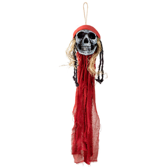 Décoration Pirate Crâne Suspendu - Accessoire Halloween Effrayant