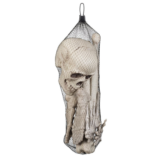Kit Squelette Complet avec Filet - Décoration Halloween Réaliste