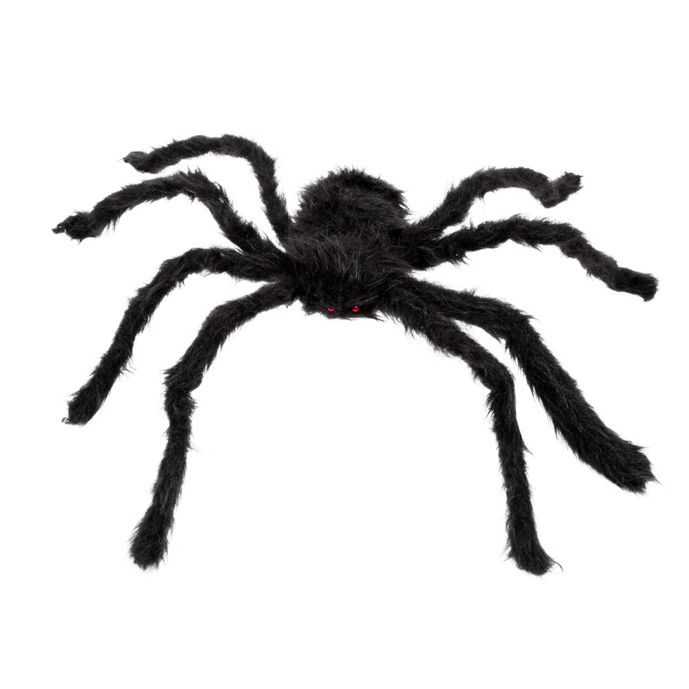 Araignée Géante Noire Poilue - Accessoire Halloween Effrayant