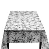 Nappe Halloween Toile d'Araignée - Décoration Festive Noire et Blanche