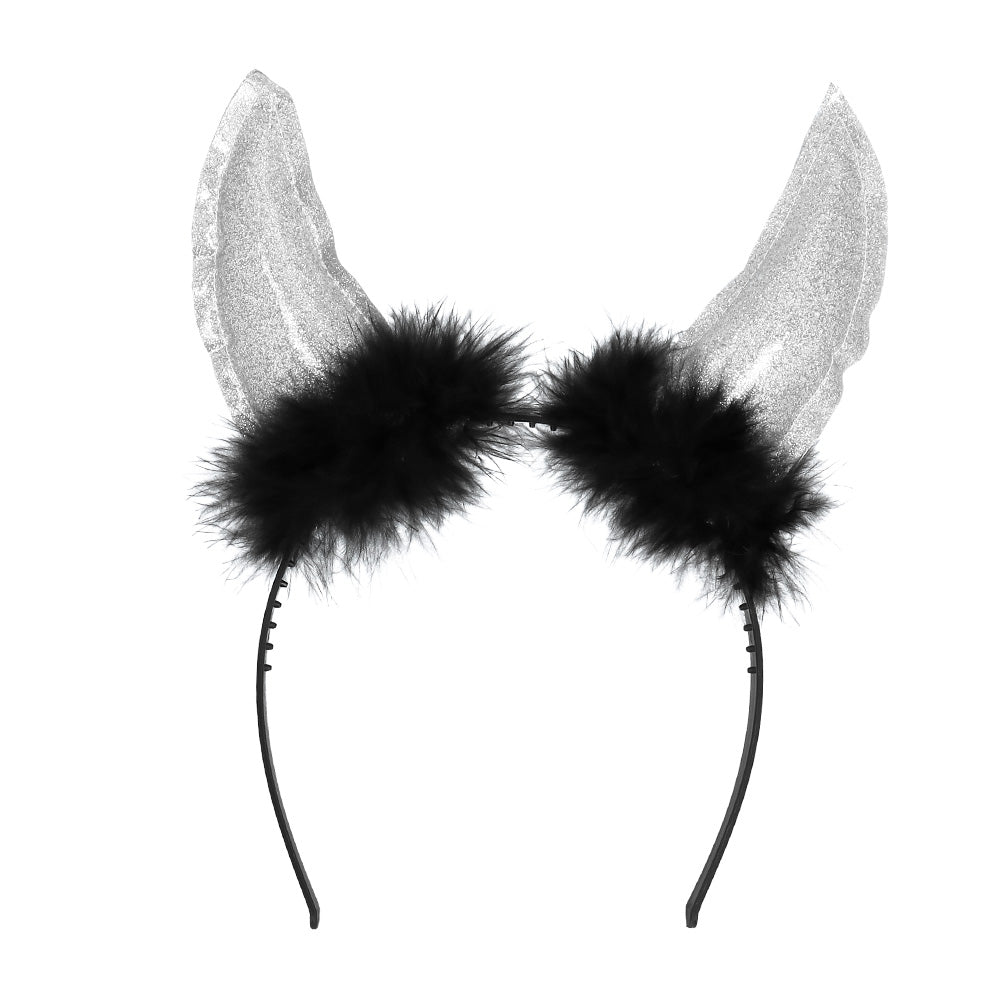Cornes Diable Glitter avec Cheveux - 5 Coloris Disponibles