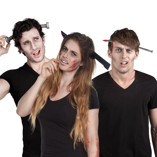 Kit Accessoires Horreur - Faux Sang, Cornes & Outils Halloween