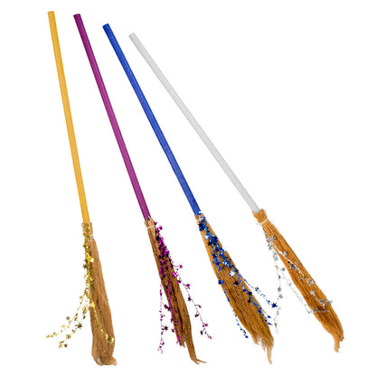 Baguettes Magiques Sorcière Étoiles Paillettes 4 Couleurs
