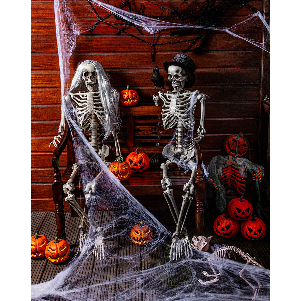 Toile d'araignée avec araignée 150cm - Décoration Halloween