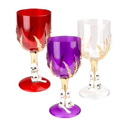 Verre Vampire Calice Gothique - Set 3 Verres Décor Crânes