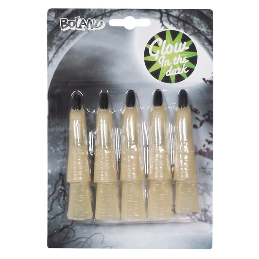 Ongles Longs Phosphorescents Noir - Glow in the Dark