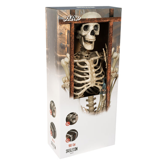 Squelette Géant 160cm - Décoration Halloween Réaliste Articulé