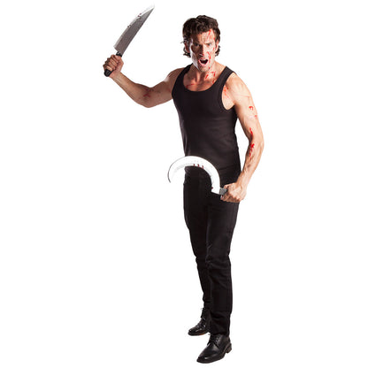 Lot 3 Couteaux Sanglants Halloween - Accessoires Déguisement Zombie
