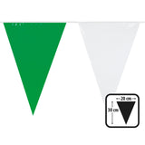 Bannière Triangulaire Vert 20x30cm - Décoration Fête