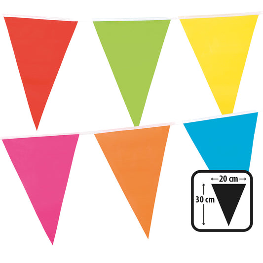 Guirlande de Drapeaux Triangulaires 6 Couleurs - 20cm x 30cm