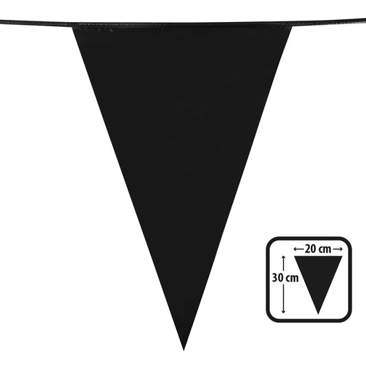 Guirlande de Fanions Triangulaires Noirs 30cm - Décoration Fête