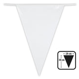 Guirlande Fanions Blanc 20cm - Décoration Fêtes & Événements