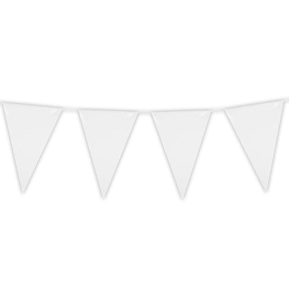 Guirlande Fanions Blanc 20cm - Décoration Fêtes & Événements