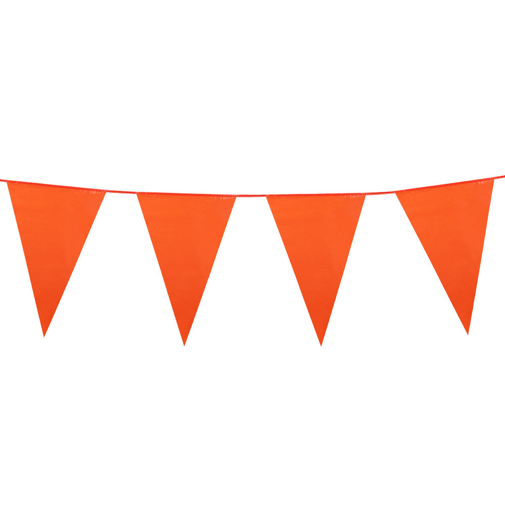 Guirlande Fanions Triangles Orange 20x30 cm - Décoration Fête