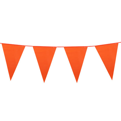 Guirlande Fanions Triangles Orange 20x30 cm - Décoration Fête