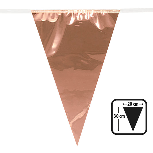 Guirlande Fanions Rose Gold 20cm - Décoration Fête Élégante