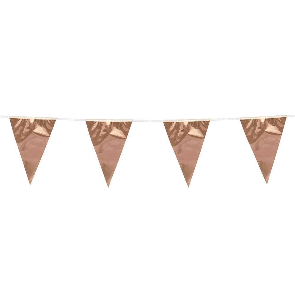 Guirlande Fanions Rose Gold 20cm - Décoration Fête Élégante