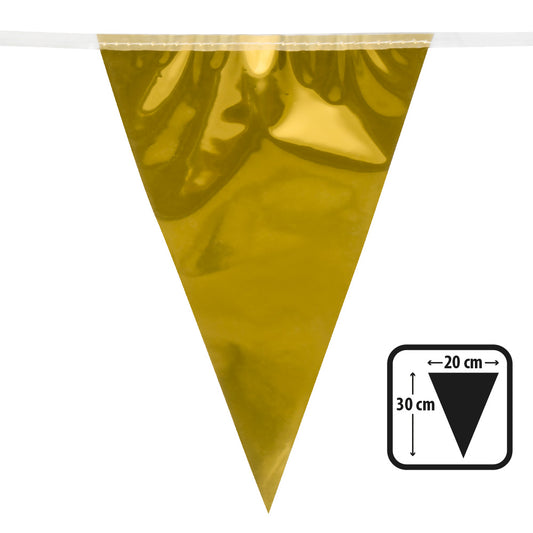 Guirlande Fanions Dorés Bonne Année 30cm - Décoration Réveillon
