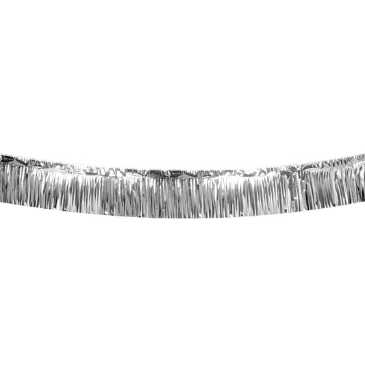 Frange Pailletée Argent - Décoration de Fête Scintillante