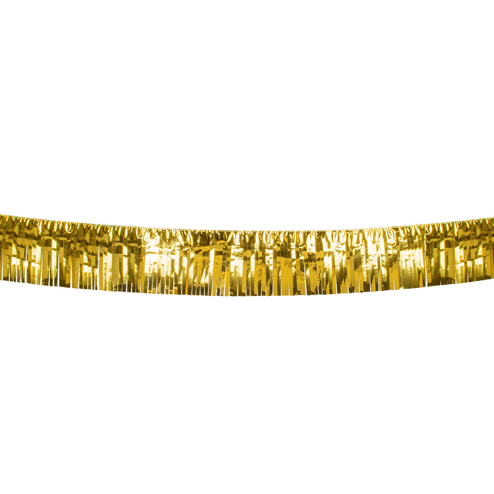 Guirlande Frange Dorée Métallisée - Décoration Graduation et Fêtes