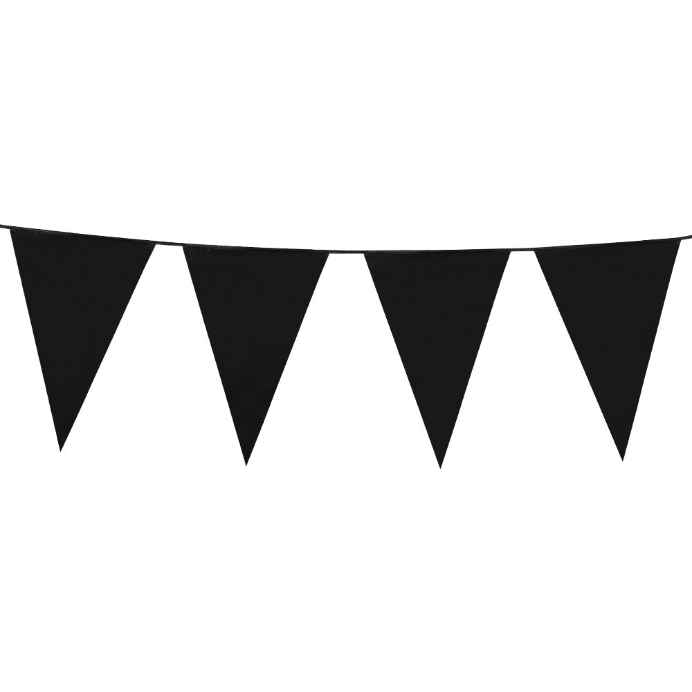 Guirlande Fanions Triangulaires Noir 30cm - Décoration Fête