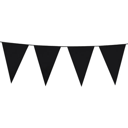 Guirlande Fanions Triangulaires Noir 30cm - Décoration Fête