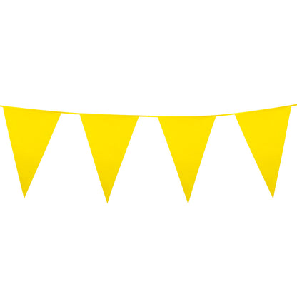 Guirlande Fanions Triangulaires Jaune 30cm - Décoration Fête