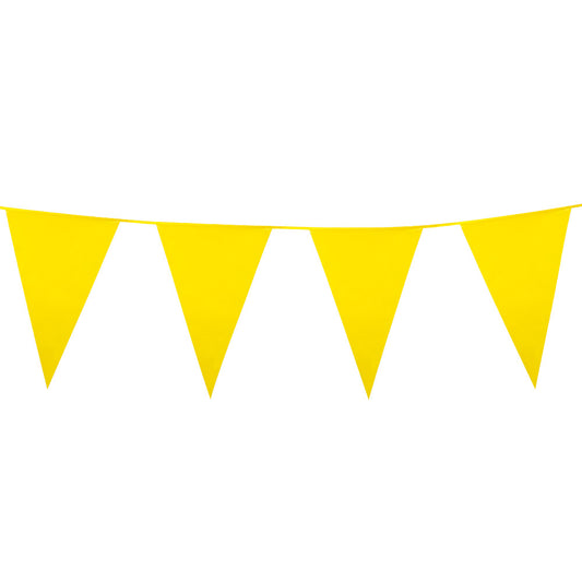Guirlande Fanions Triangulaires Jaune 30cm - Décoration Fête