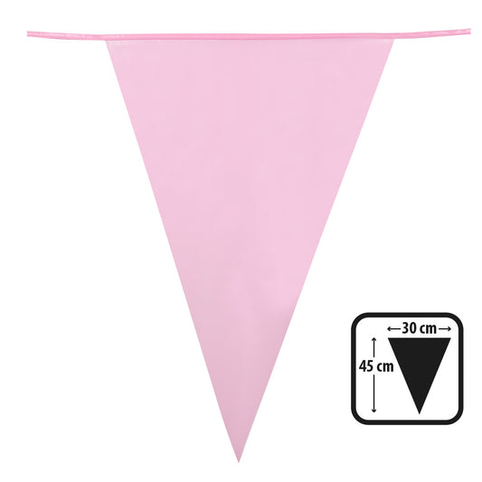 Guirlande de Fanions Rose 3,6 m - Décoration de Fête