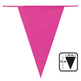 Guirlande Fanions Triangulaires Rose Fuchsia 4m - Décoration Fête