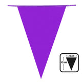 Guirlande de fanions violets 30 cm x 45 cm décoration fête