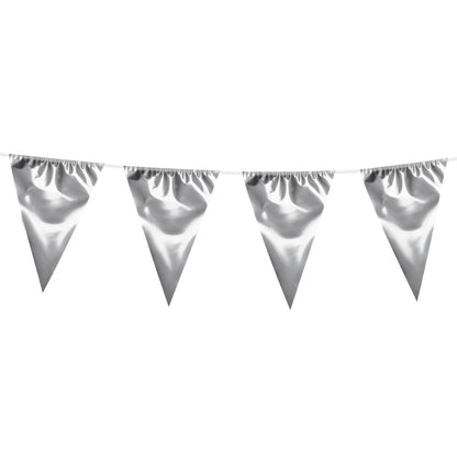 Guirlande Triangles Argentés 30cm - Déco Fête Élégante