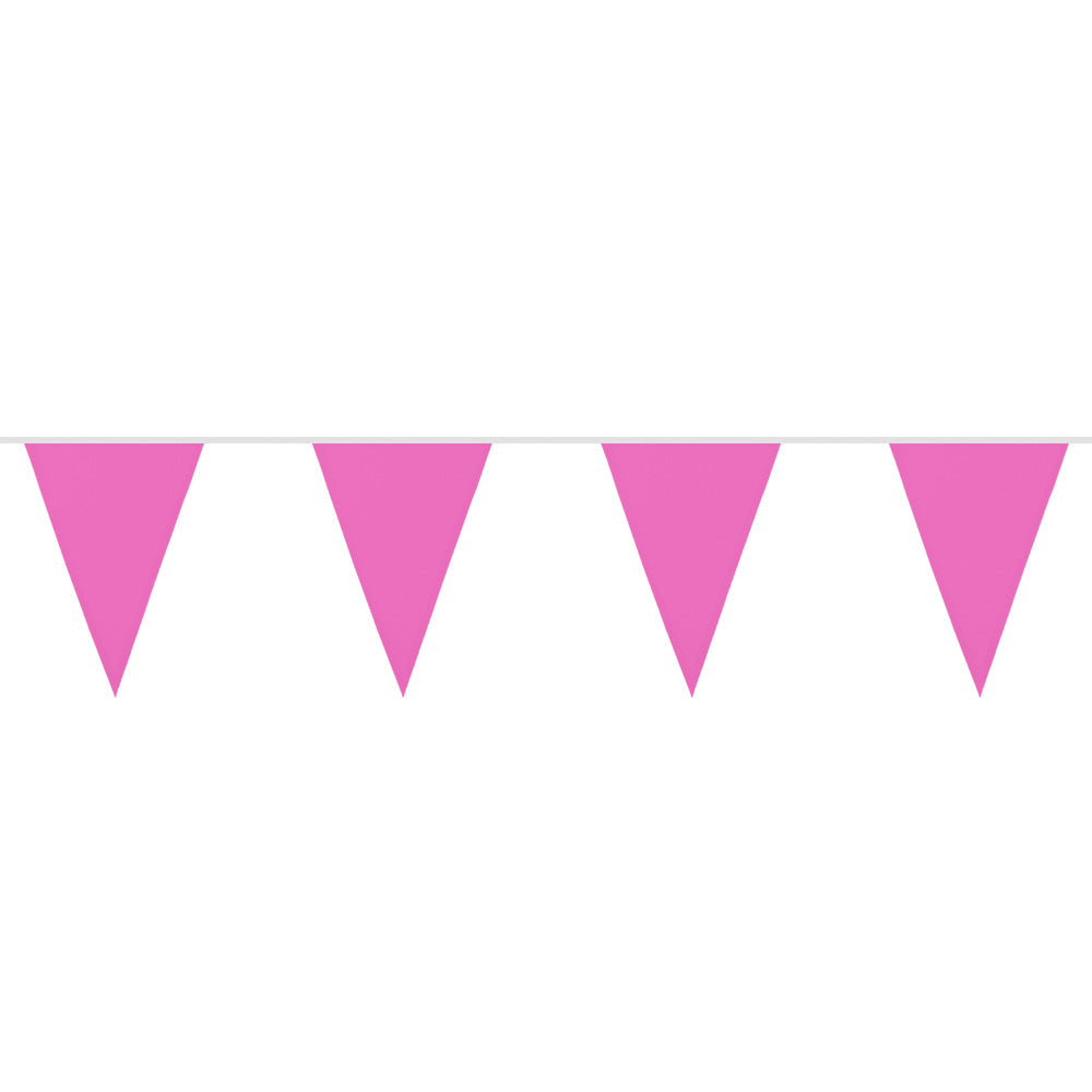 Guirlande Fanions Rose 6m - Décoration Fête Anniversaire