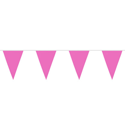 Guirlande Fanions Rose 6m - Décoration Fête Anniversaire