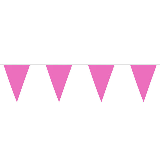 Guirlande Fanions Rose 6m - Décoration Fête Anniversaire