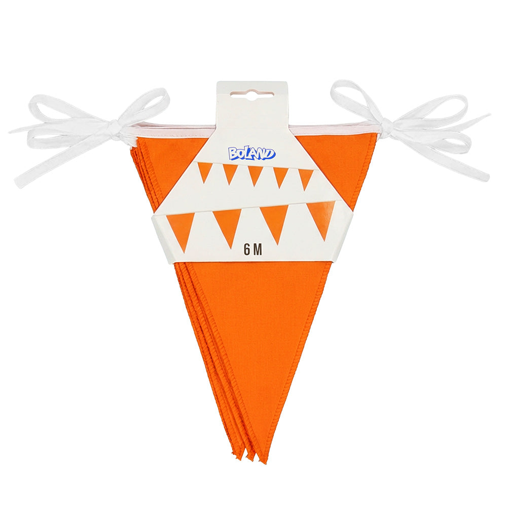 Guirlande Fanions Orange 6M - Décoration Fête Anniversaire