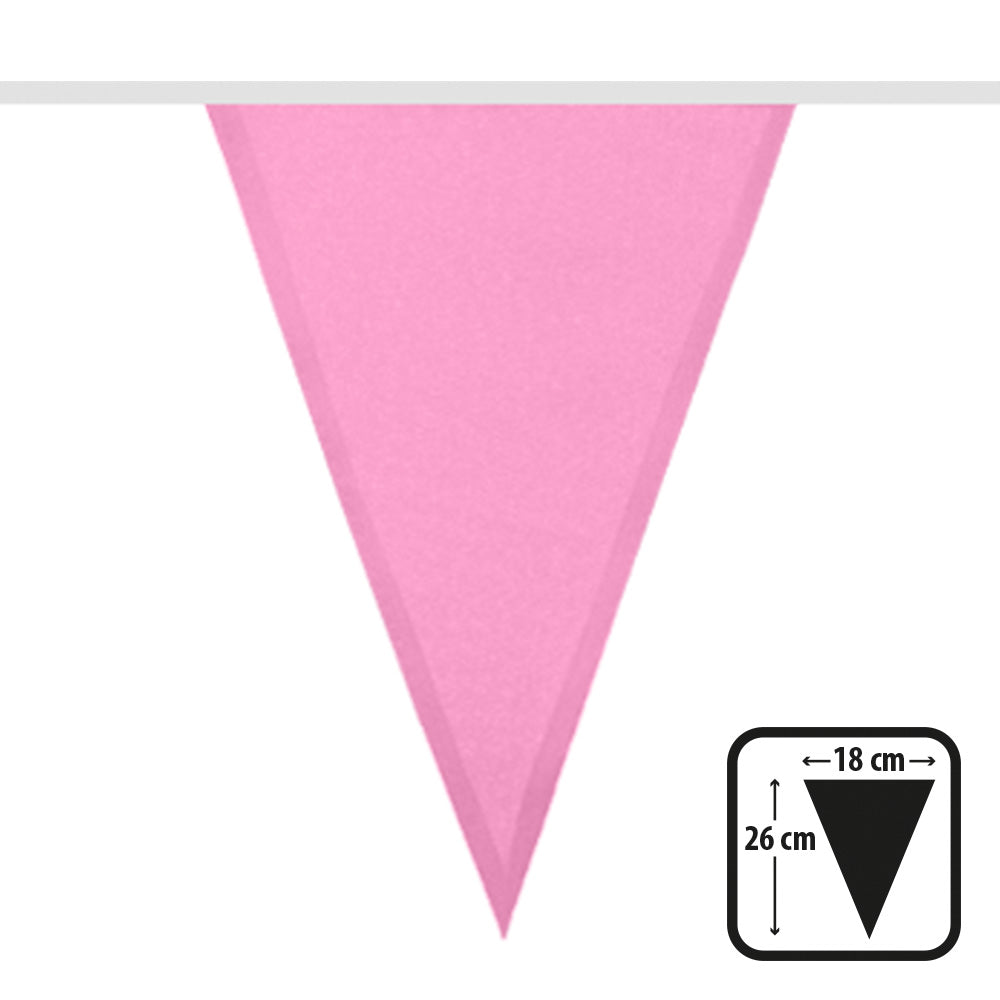 Guirlande Fanions Rose Pastel 6M - Décoration Fête
