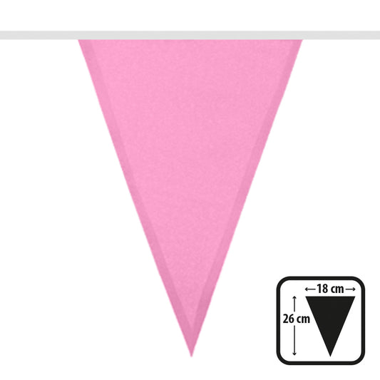 Guirlande Fanions Rose Pastel 6M - Décoration Fête