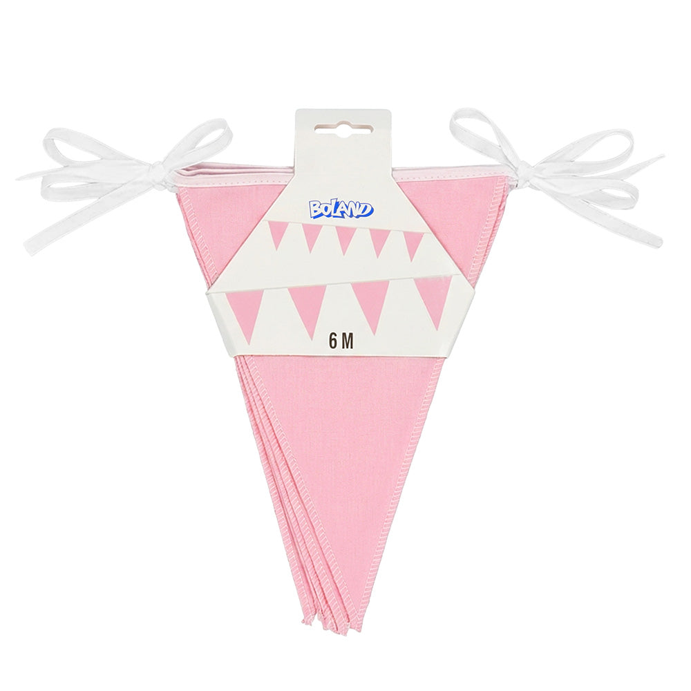 Guirlande Fanions Rose Pastel 6M - Décoration Fête