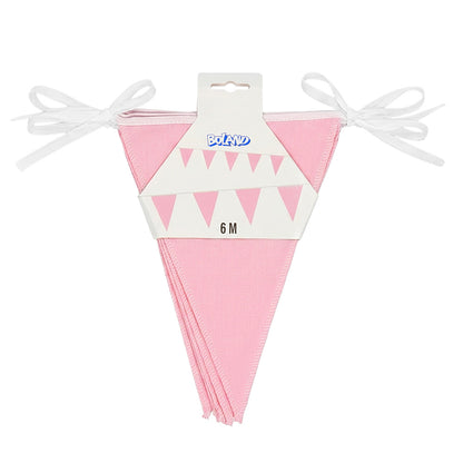Guirlande Fanions Rose Pastel 6M - Décoration Fête