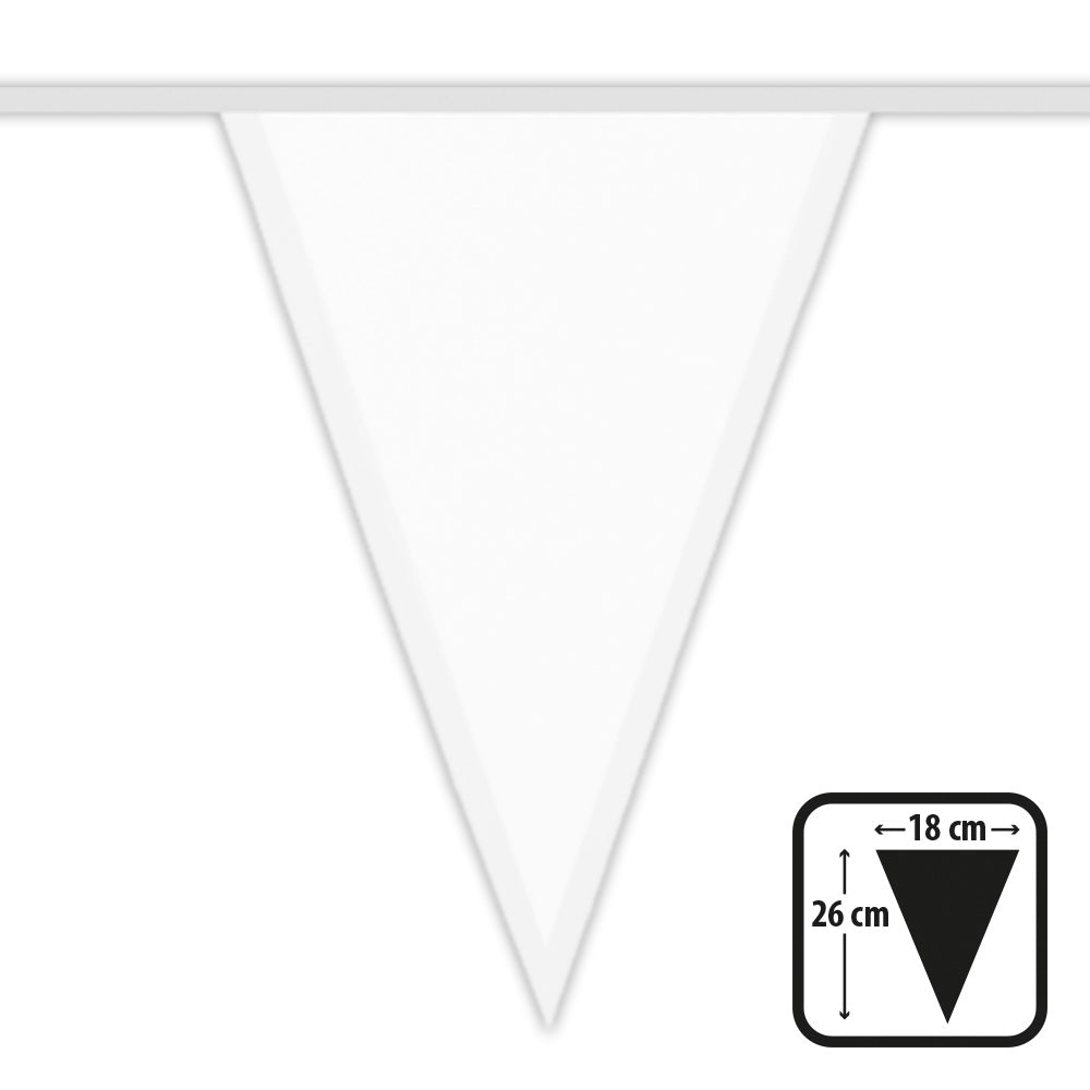 Guirlande Fanion Blanc 6M - Décoration Fête & Mariage