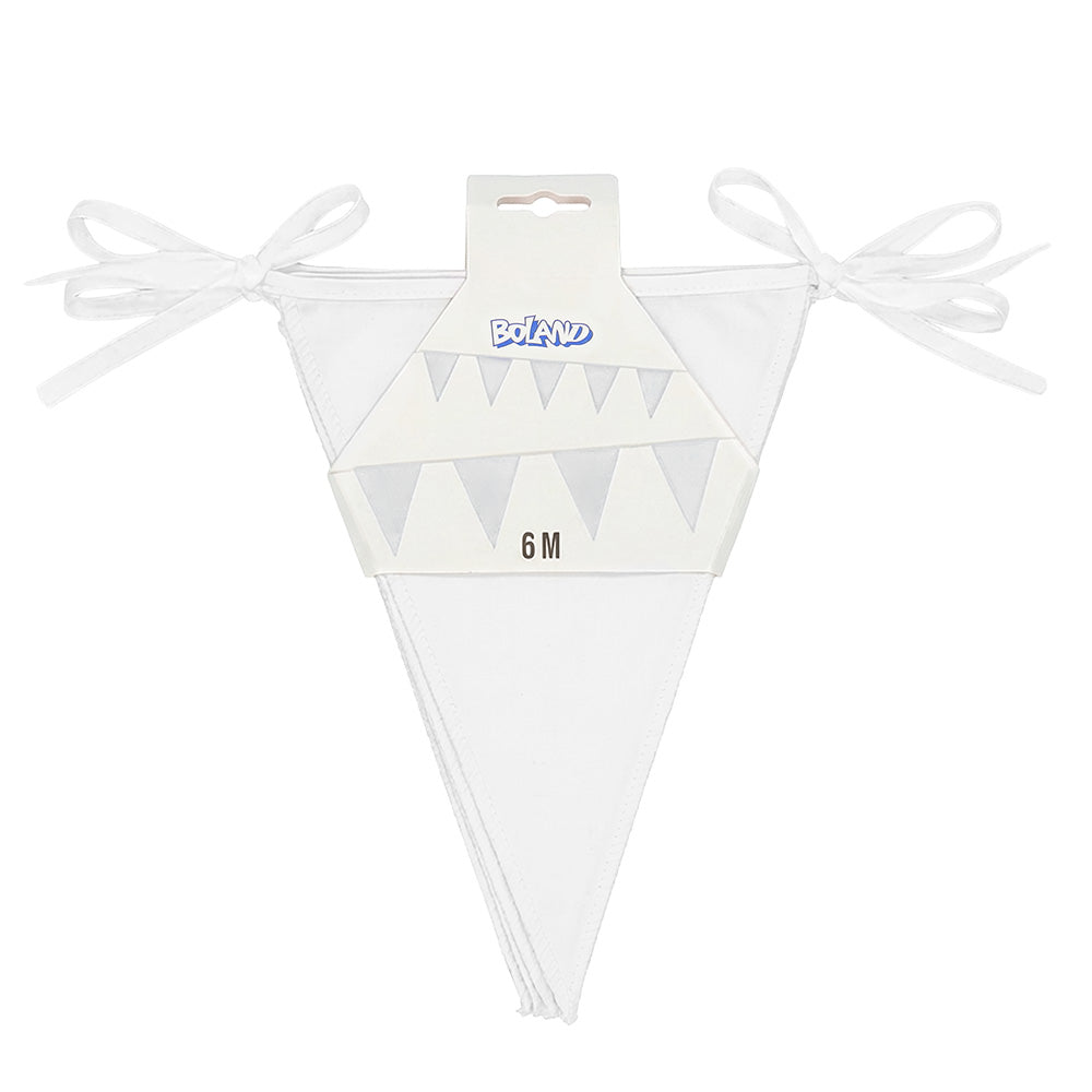 Guirlande Fanion Blanc 6M - Décoration Fête & Mariage
