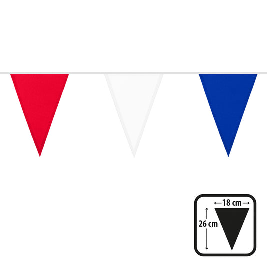 Guirlande Fanions Bleu Blanc Rouge 6m - Déco Patriotique
